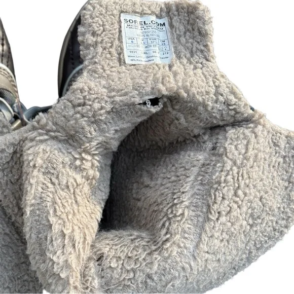 Sorel Women’s Tivoli High Waterproof Winter Boots – Brown w/ blue-grn plaid sz 6 - Picture 9 of 11